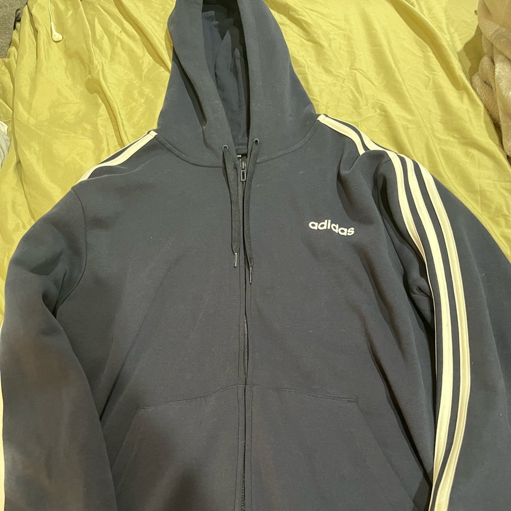 Adidas Zip Up Sweatshirt Blue Size XL